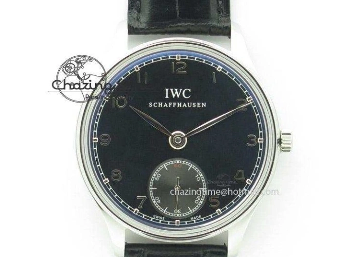 MIROTIME 0424 UrbanStyle Portuguese IW371446 ZF 1:1 Best Edition SS White Dial Blue Markers On Blue Leather Strap  A79350 V 7270